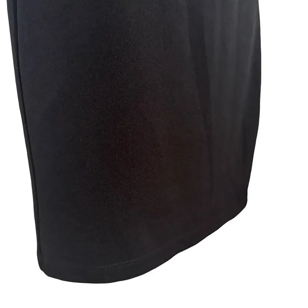 Lulus Perfect Mesh Black Bodycon Stretch Mini Dress 3/4 Sleeve Party LBD sz M